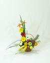 Cesta frutal con bouquet